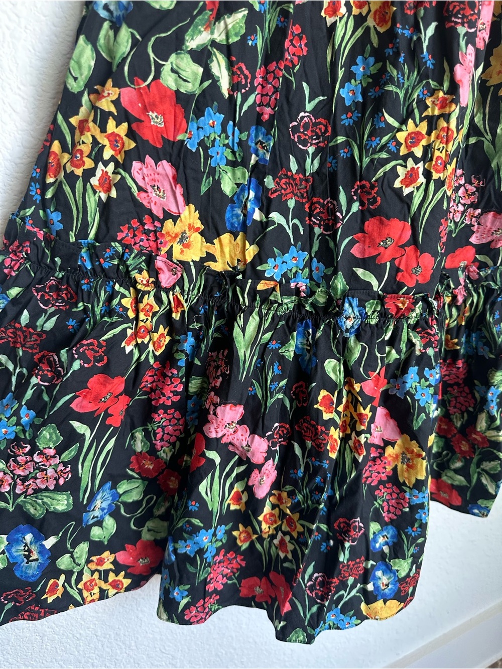 Cara Cara Mimi Floral Bold Garden Print Dress Puff Sleeve XS off the shoulder - Picture 7 of 15